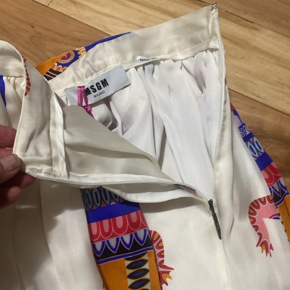 MSGM Colourful Patterned Silk Skirt - Picture 13 of 13